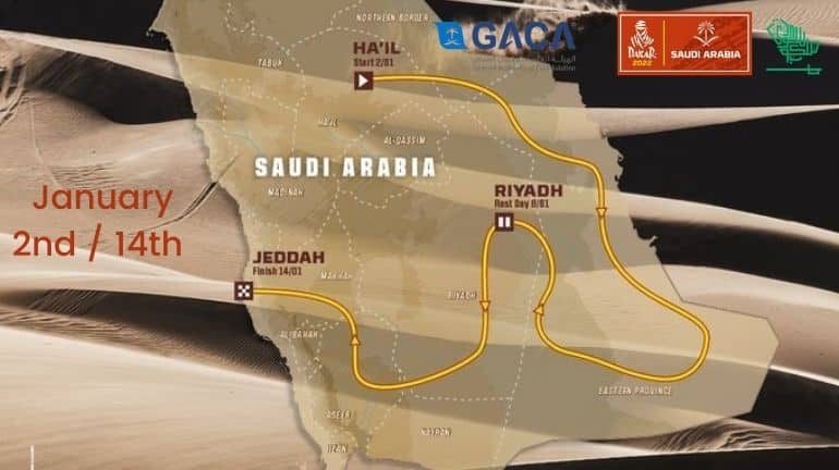 Dakar Saudi Arabia 2022 GACA Saudiscoop (3) Map 3A