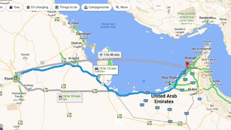 travel from riyadh to dubai