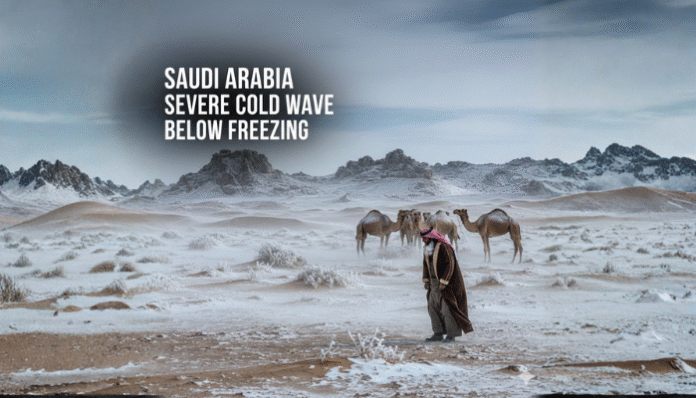 Saudi Arabia Faces Severe Cold Wave as Temperatures Drop Below Freezing